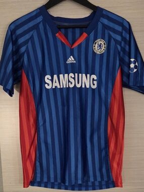 Adidas Mens Chelsea FC Blue & Red Samsung Jersey